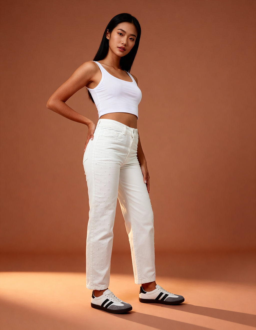 Jean Mom Fit Dama lv-2562 Marfil