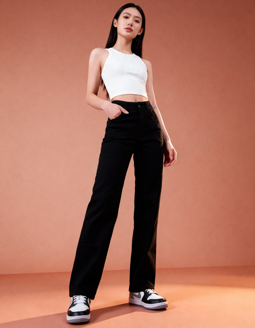 Jean Mom Fit Slim lv-2877 Negro