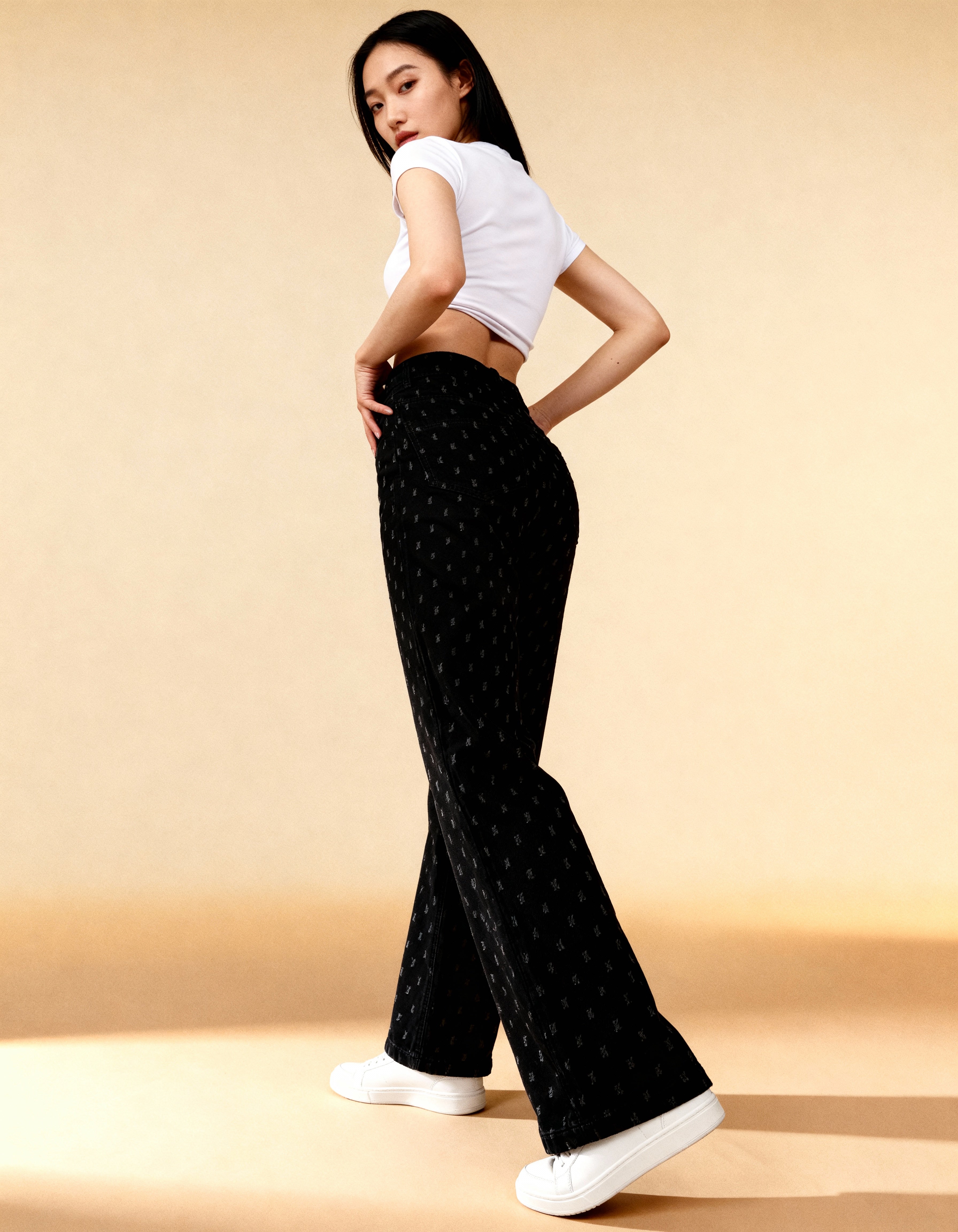 Jean  Wide Leg LV-2554 Negro