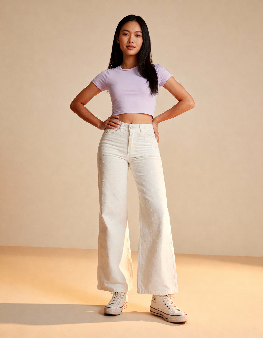 Jean Wide Leg lv-2600 Blanco