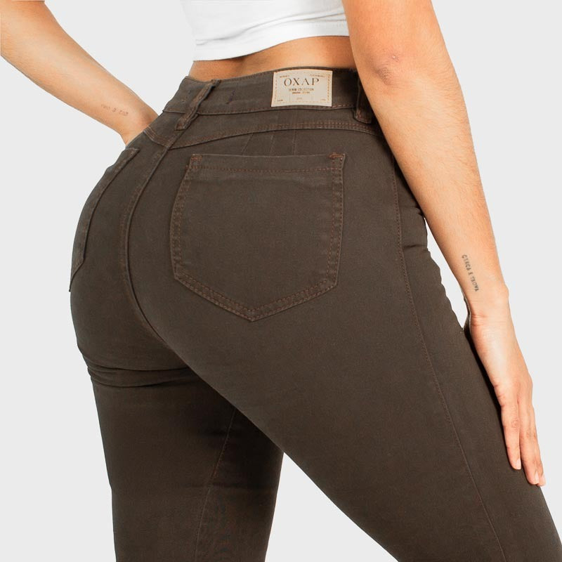 Pantalòn Drill  flare LV- 2652 Cafe