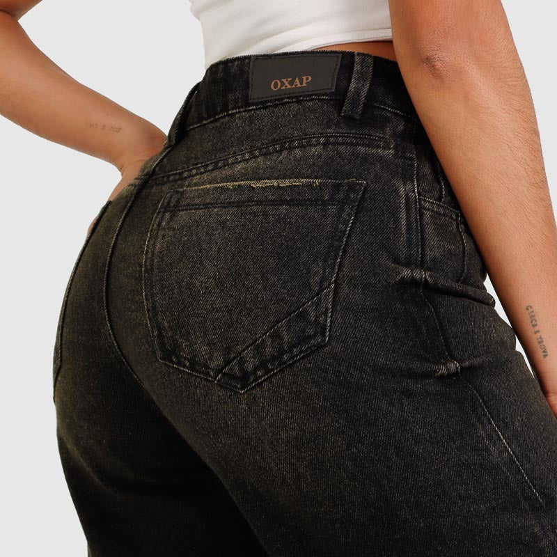 Jean  Mom fit lv-2602 Gris