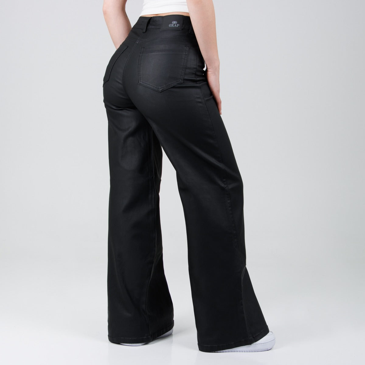 Wide Leg Efecto Piel LV-2873 Negro